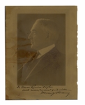Warren Harding Large Signed Photo Measuring 9'' x 11.75''